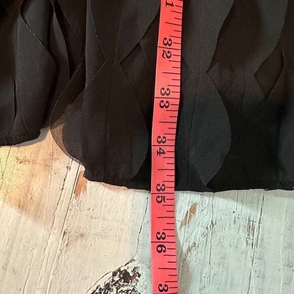 Diane Von Furstenberg DVF Gia Black Ruffle Skirt Cocktail Dress Size 8 Formal - Picture 12 of 13